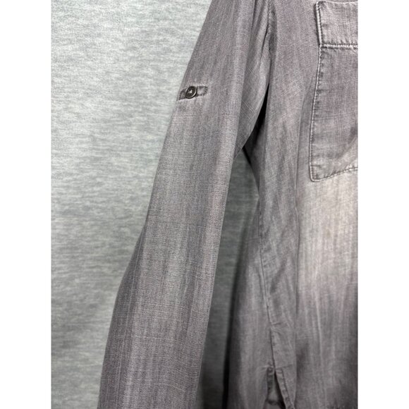 Cloth & Stone Womens Top L Long Sleeve Gray Popover Shirt - Picture 4 of 7